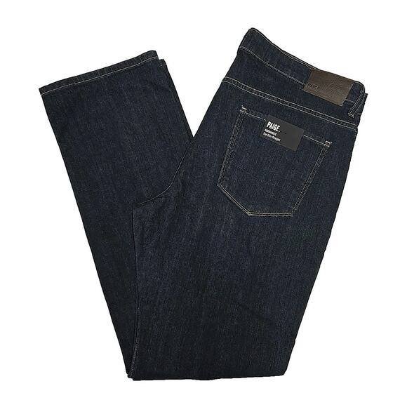 NWT Paige Mens Normandie Slim Straight Jeans Sz 38x34 Made In USA Stretch - Picture 1 of 10